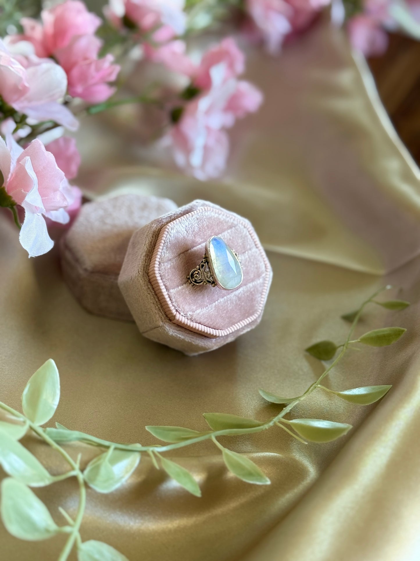 Ethereal Moonstone Ring sz 8