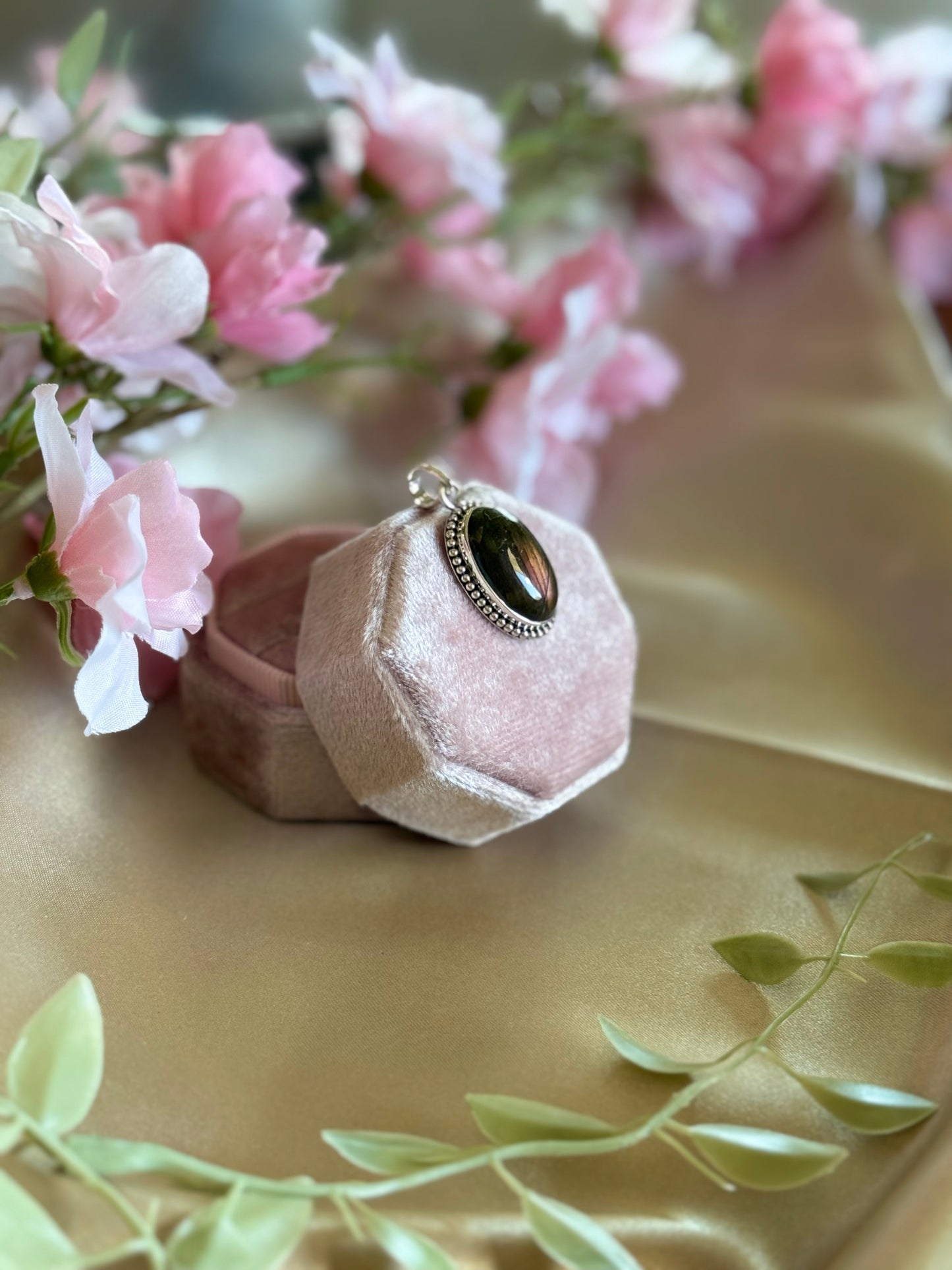 Pink Labradorite Pendent