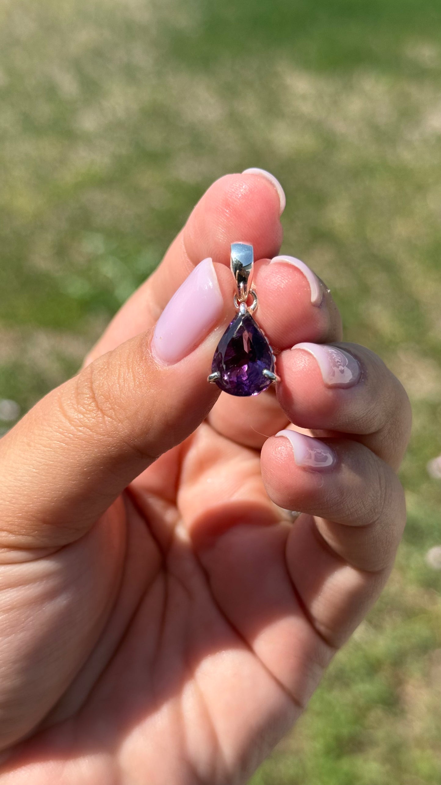 Amethyst Teardrop Pendent