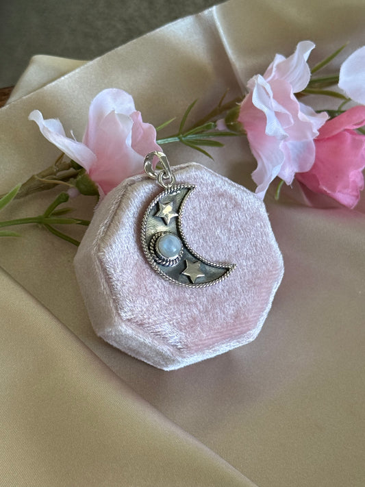 Celestial Moon & Stars Pendant