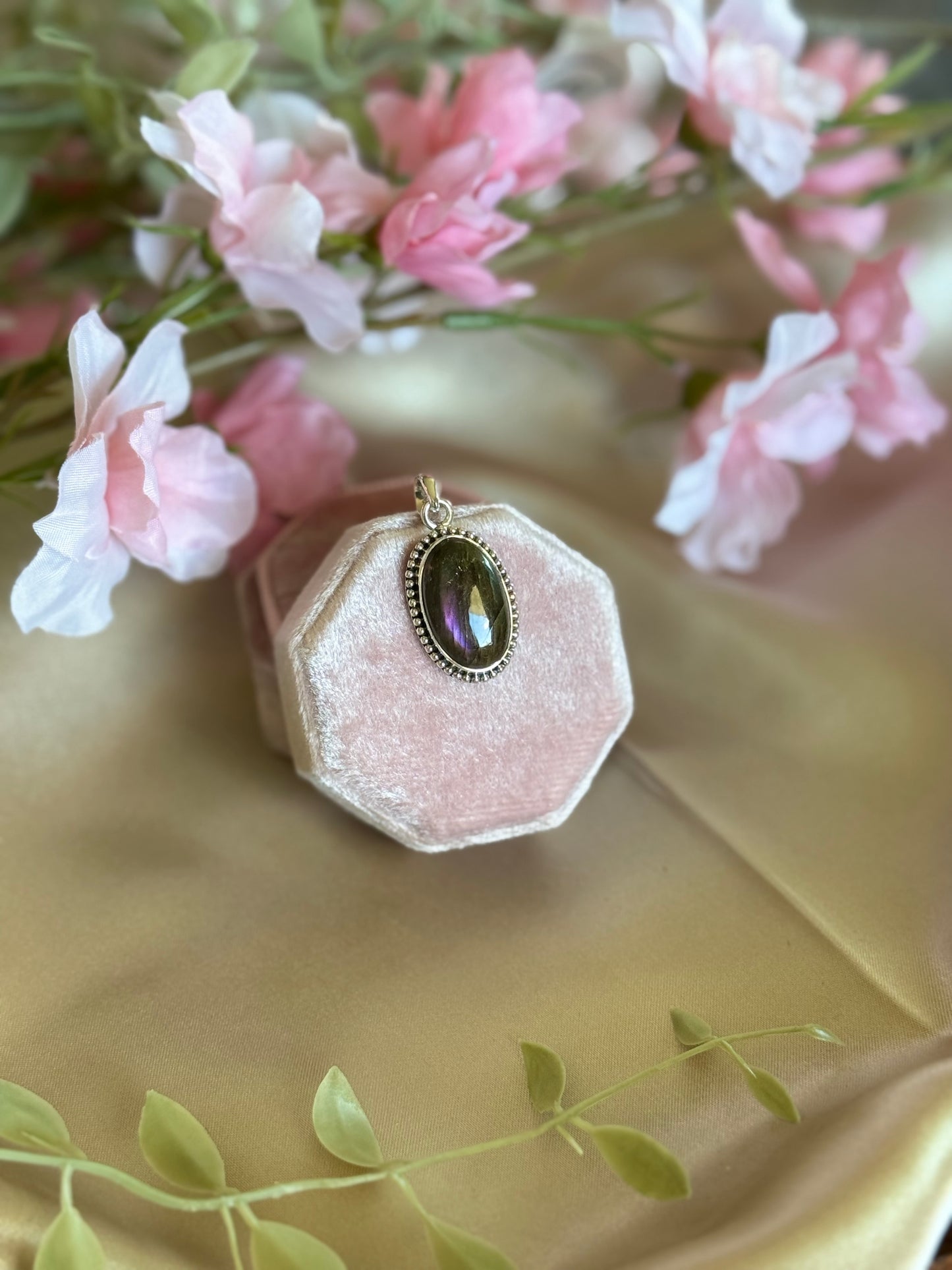 Pink Labradorite Pendent