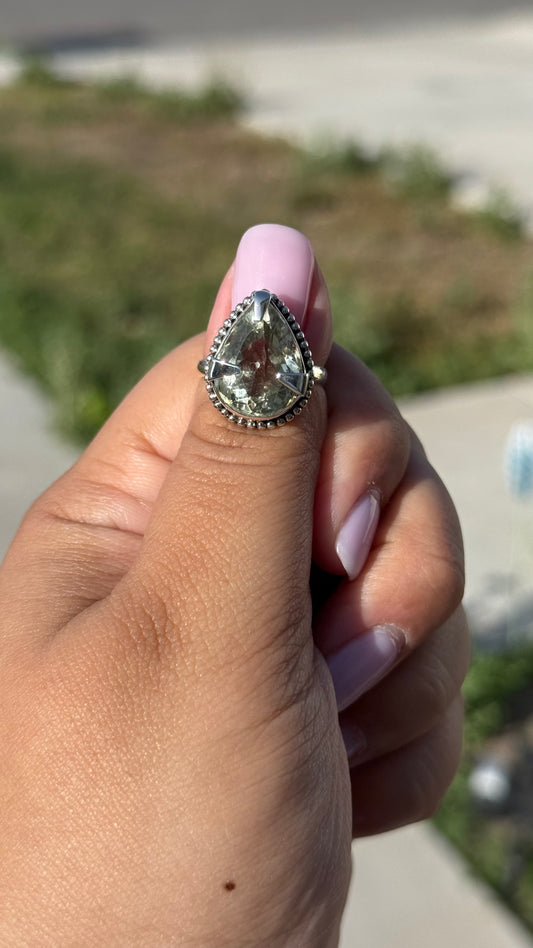 Emerald Green Amethyst sz 7