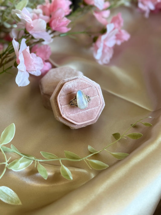 Ethereal Moonstone Ring sz 8