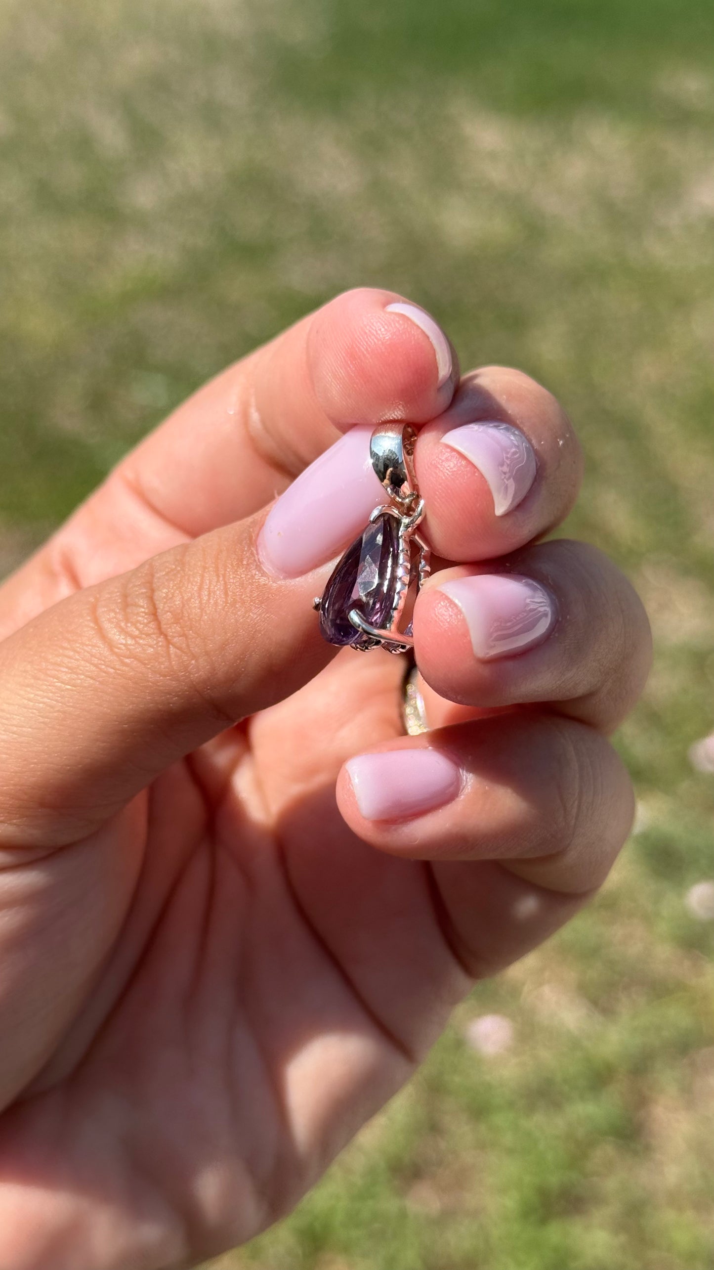 Amethyst Teardrop Pendent