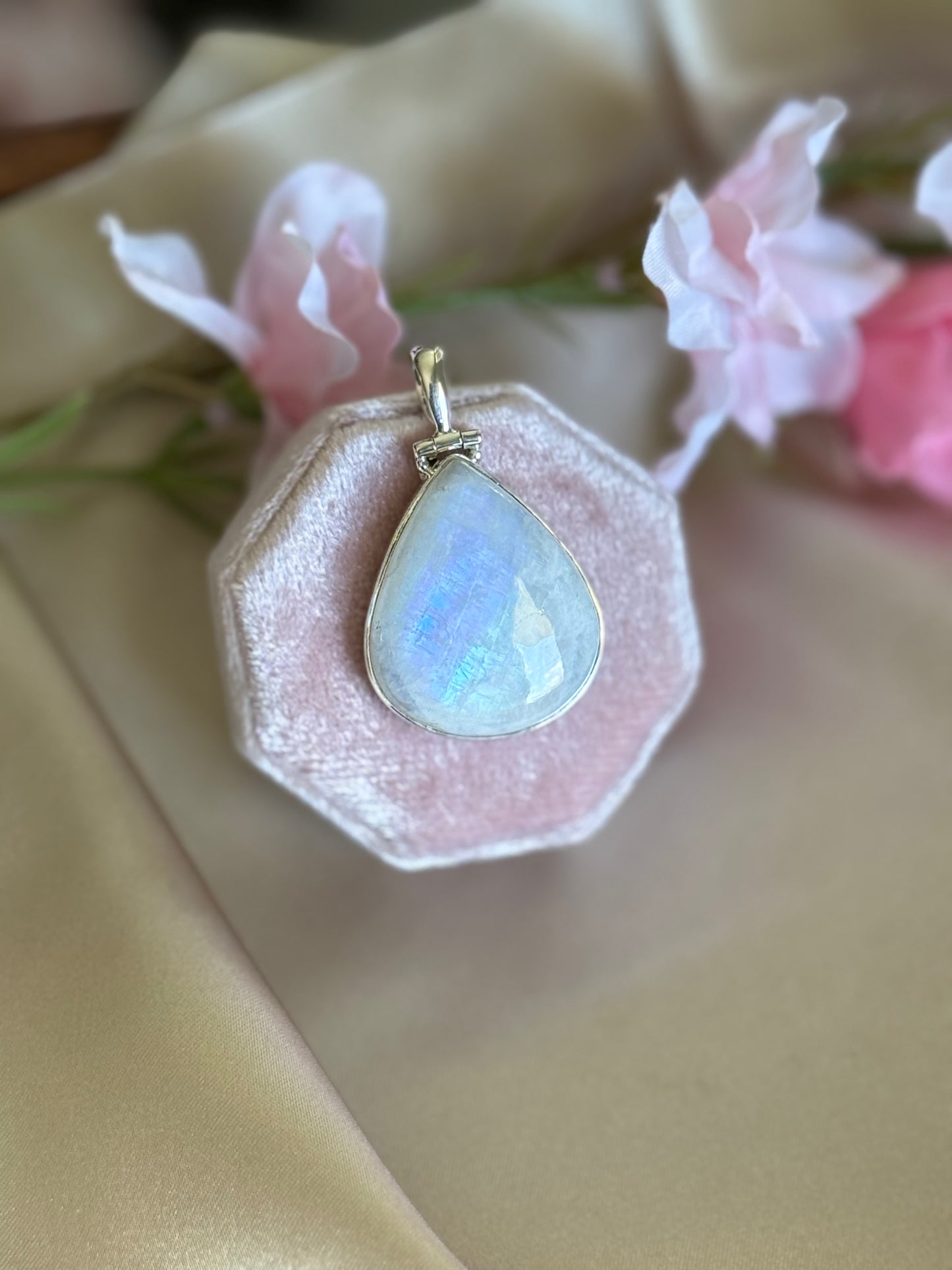Lunar Glow Teardrop Pendant
