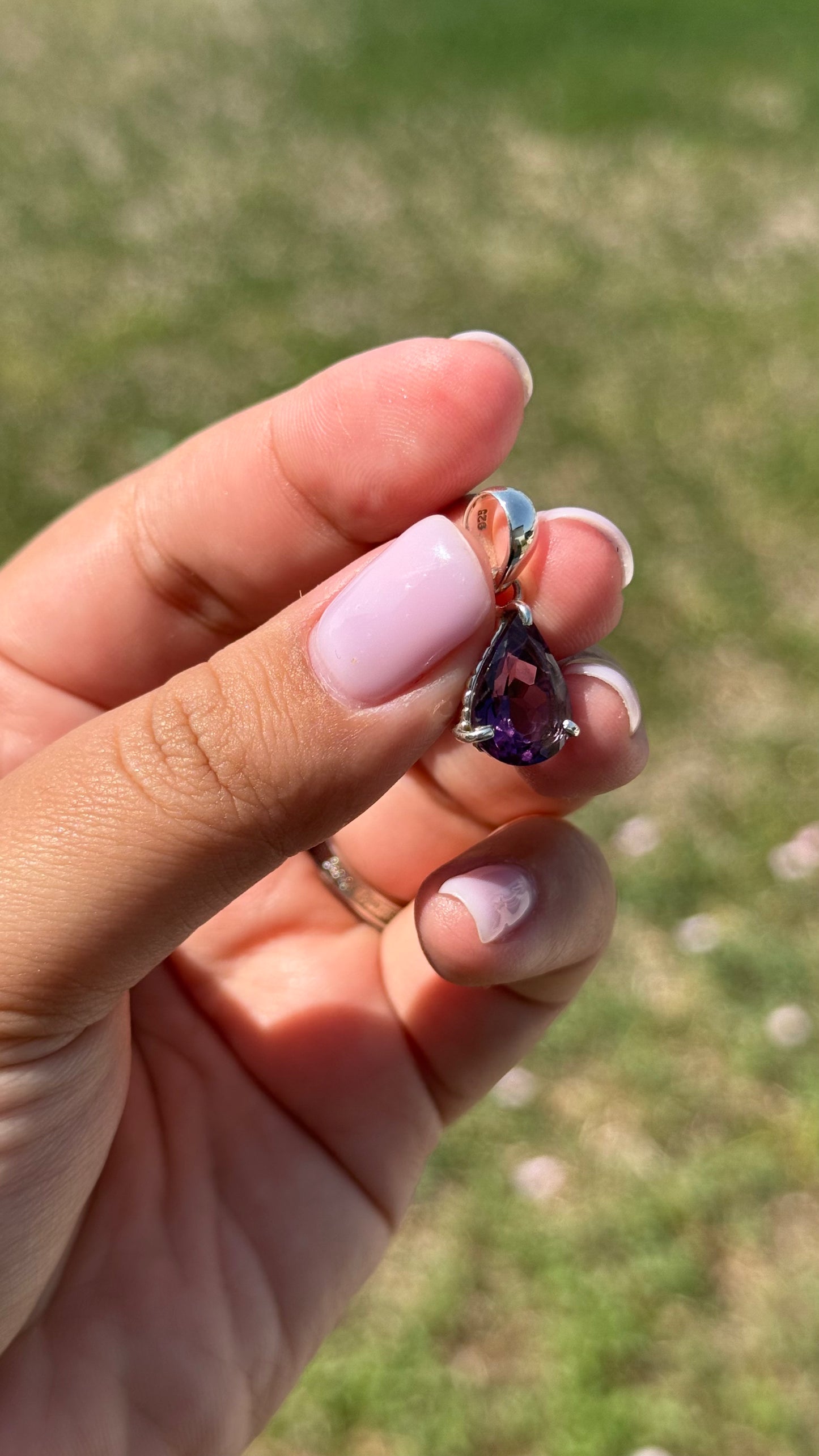Amethyst Teardrop Pendent