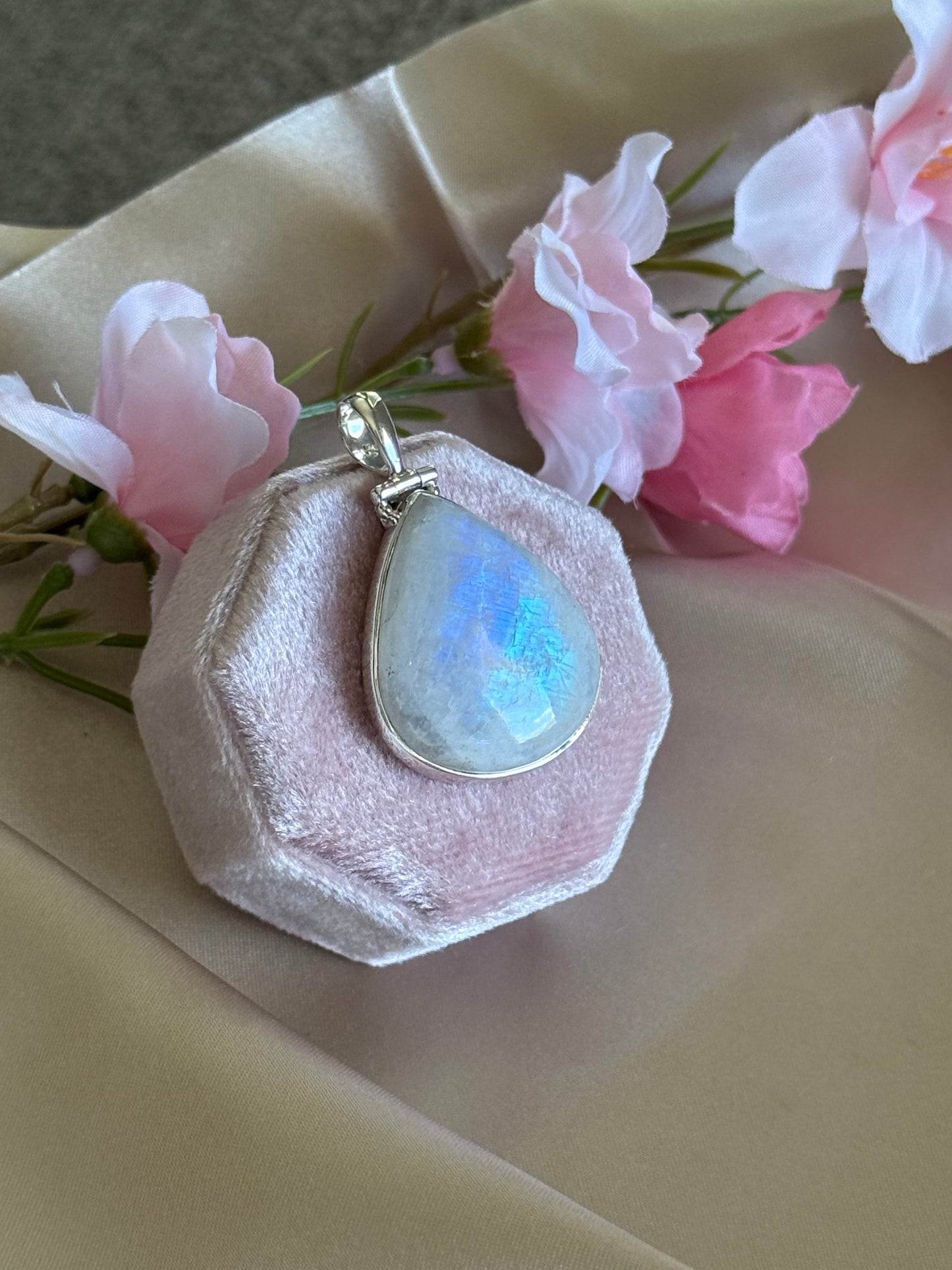 Lunar Glow Teardrop Pendant