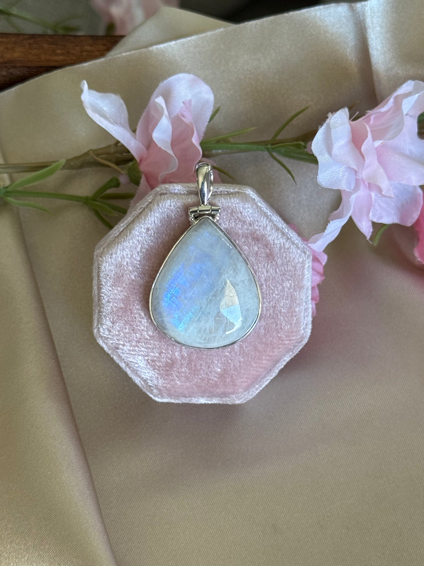 Lunar Glow Teardrop Pendant