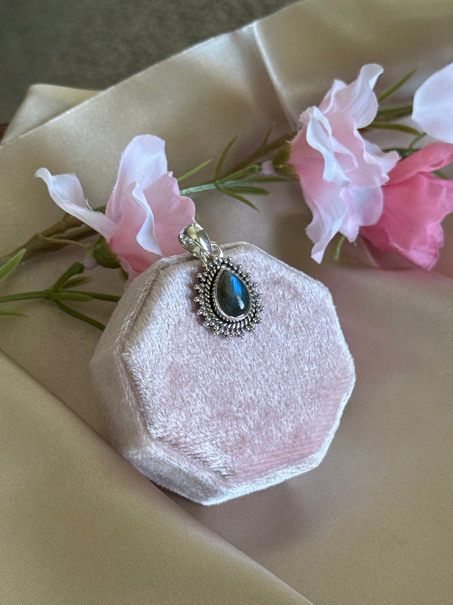 Tear drop Labradorite in Sterling Silver